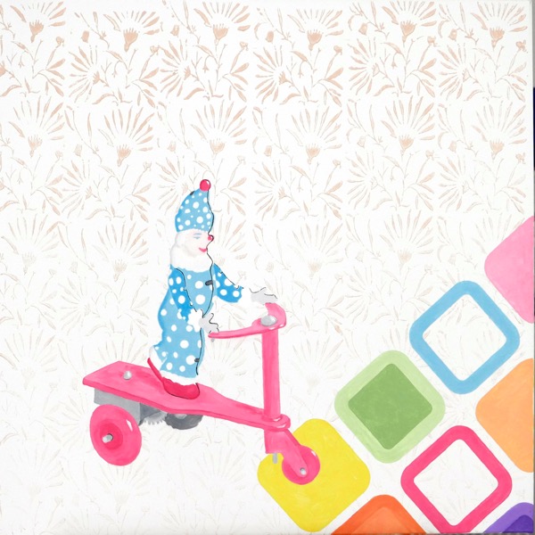 Clown, Childhood Memories, Reiner Strasser 2016, acrylic on canvas, 80*80 cm.